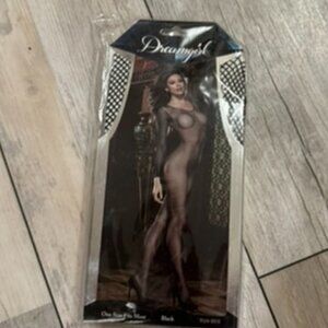 NWT Dreamgirl fishnet long sleeve open crotch bodystocking